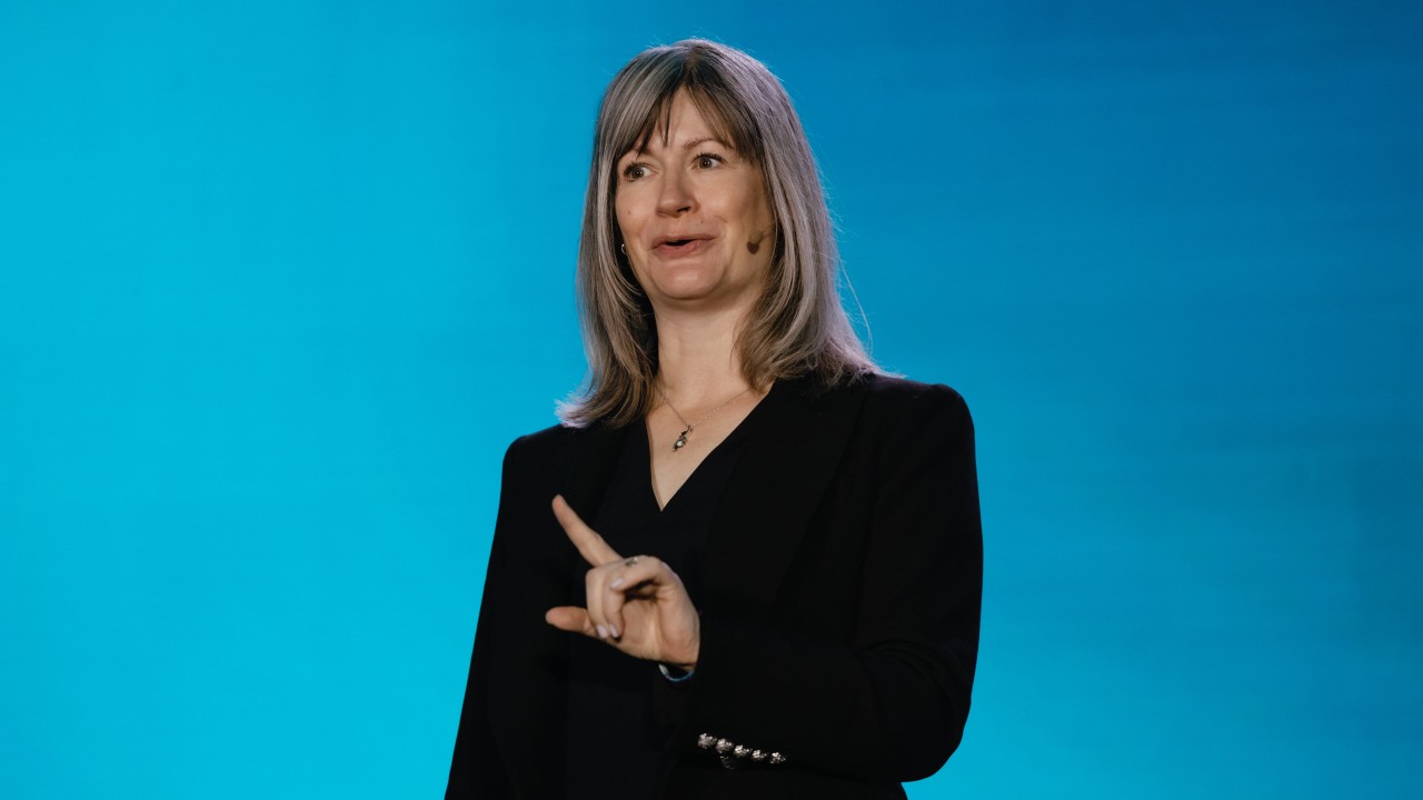 Speaking from the main stage